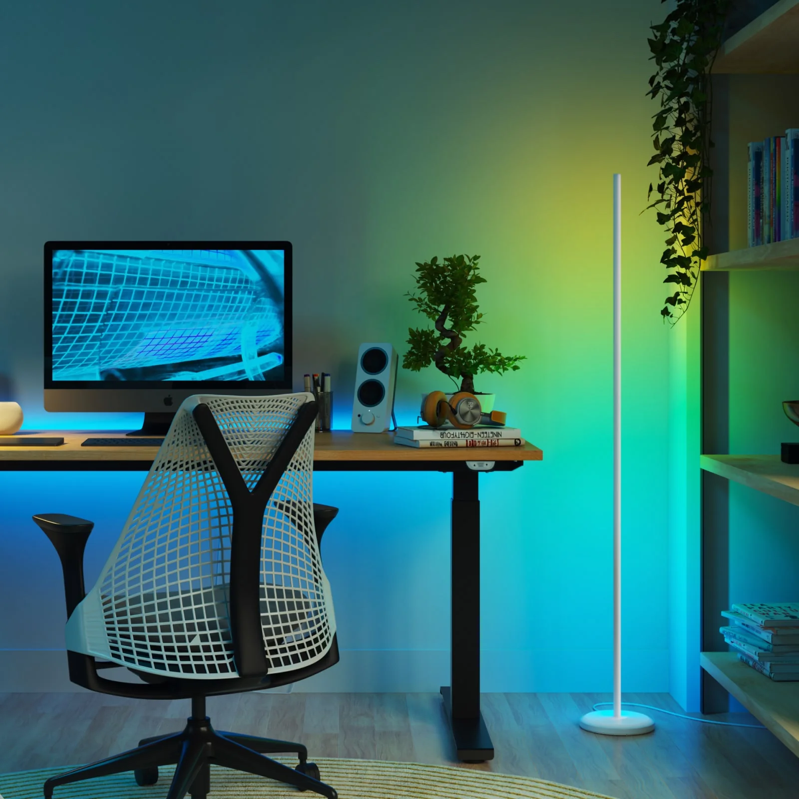Matter Smart Multicolor Floor Lamp (White) - Image 4