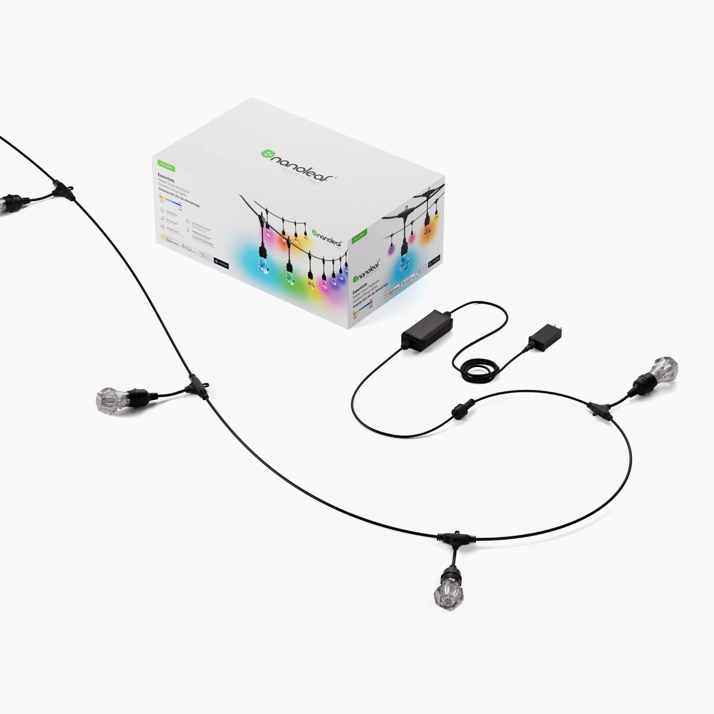 Matter Smart Multicolor Outdoor String Lights Starter Kit 98ft (30m) - Image 7